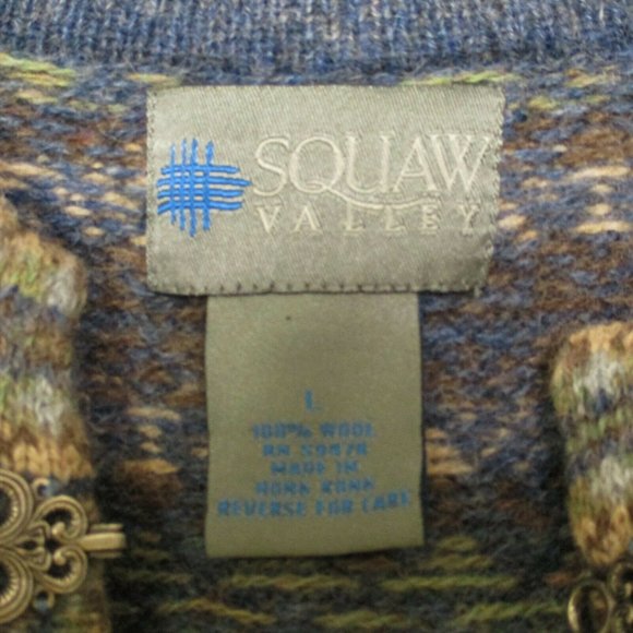 Squaw Valley 100% Wool Nordic Cardigan Size Large - Picture 4 of 6
